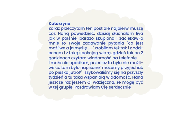 Opinia Katarzyny o szkoleniu Moc Wyobraźni – „Bóg przebrany za Ciebie” wg Neville’a Goddarda
