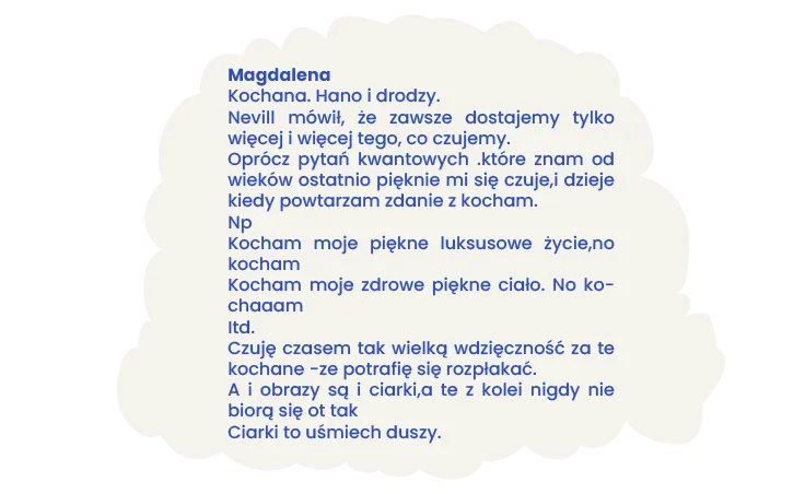 Opinia Magdaleny o szkoleniu Moc Wyobraźni – „Bóg przebrany za Ciebie” wg Neville’a Goddarda